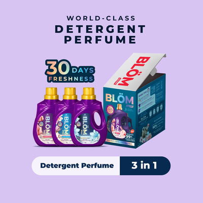 BLÖM Extra Concentrated Premium Laundry Detergent Perfume (1KG) (Trio Bundle)